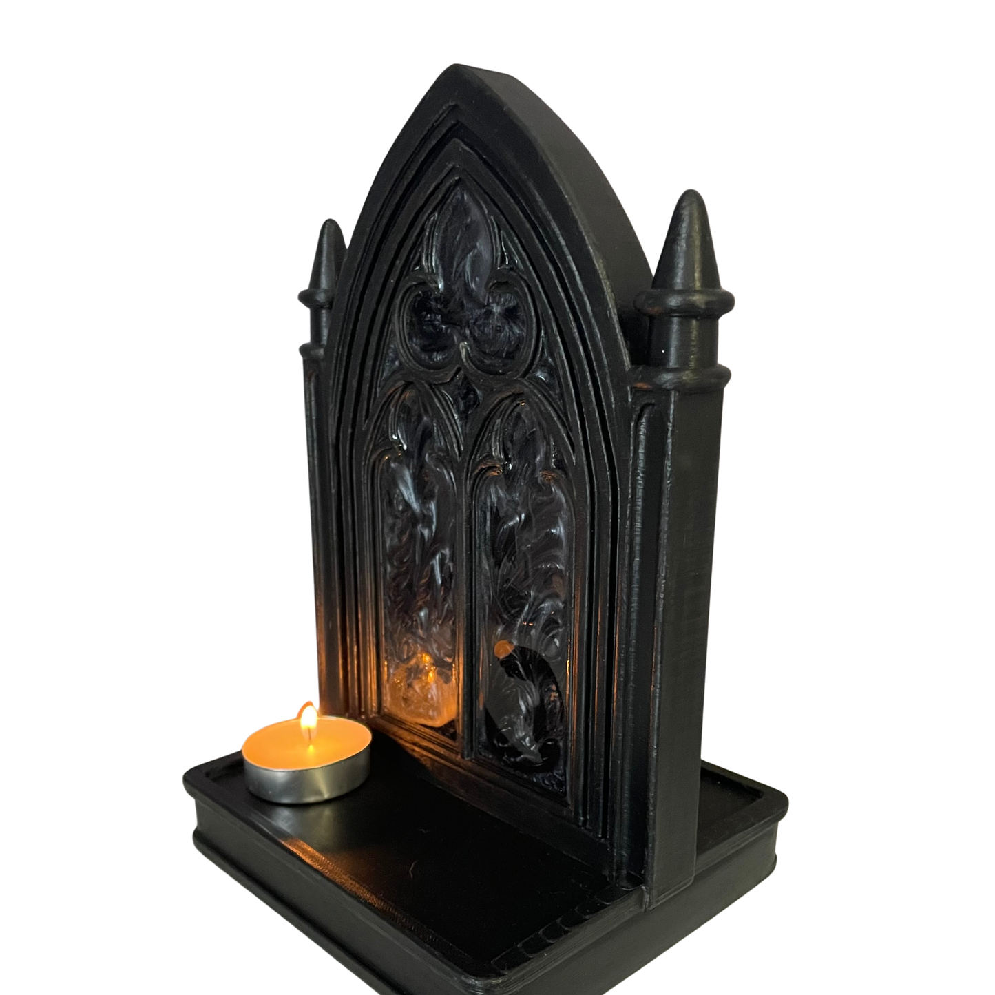 Gothic Cathedral Mini Shelf – Dark Altar Display for Jewelry, Crystals, or Witchy Decor Occult Shelf