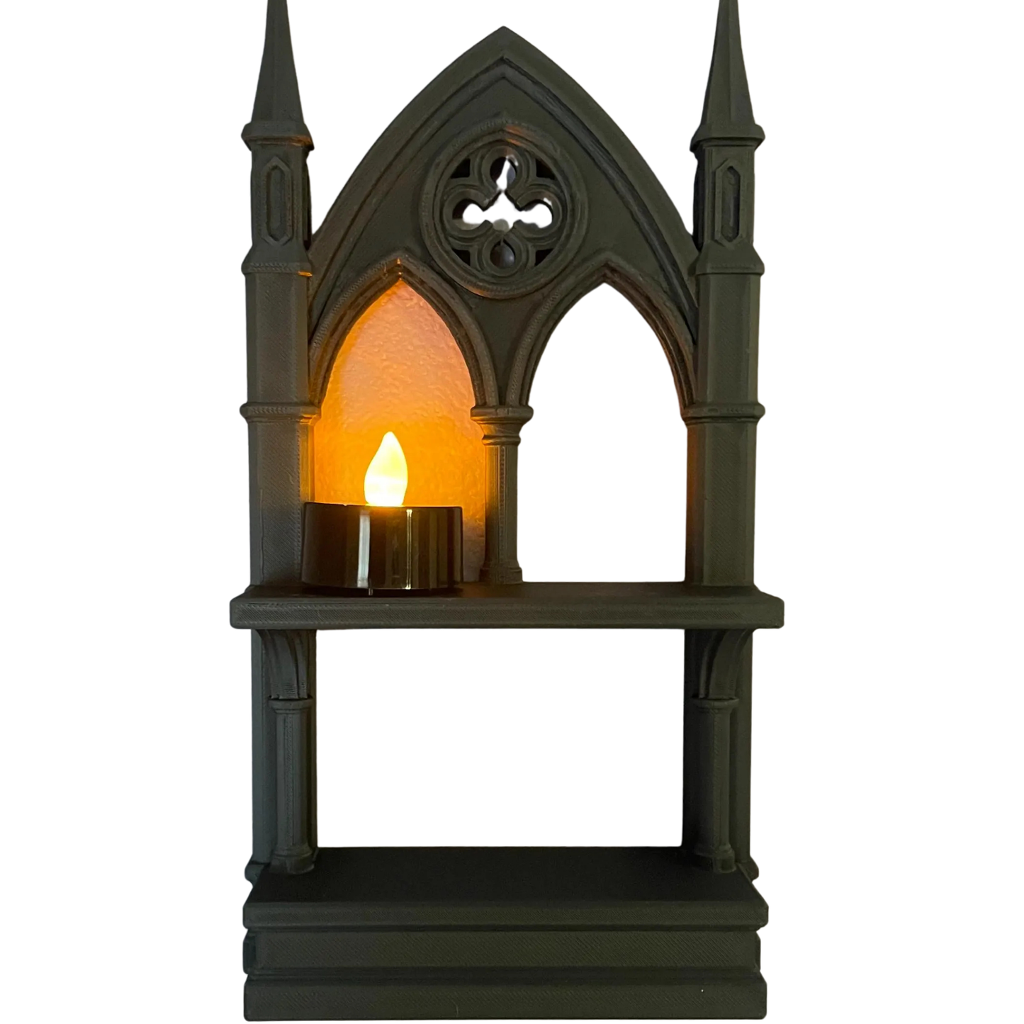 Gothic Cathedral Mini Shelf for Crystals, Tarot, and Witchy Decor