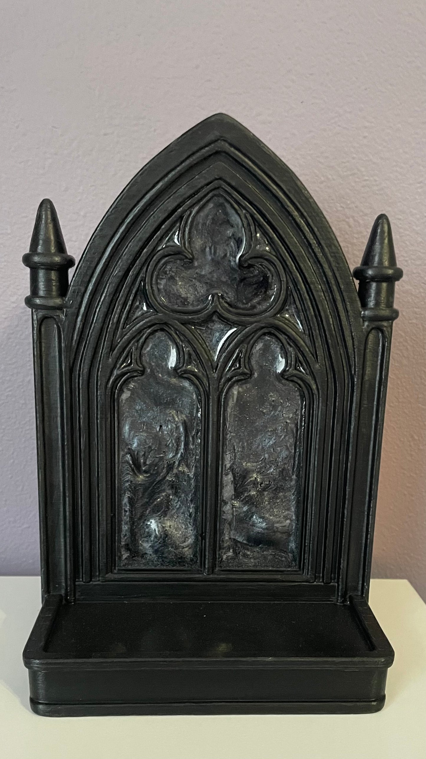 Gothic Cathedral Mini Shelf – Dark Altar Display for Jewelry, Crystals, or Witchy Decor Occult Shelf