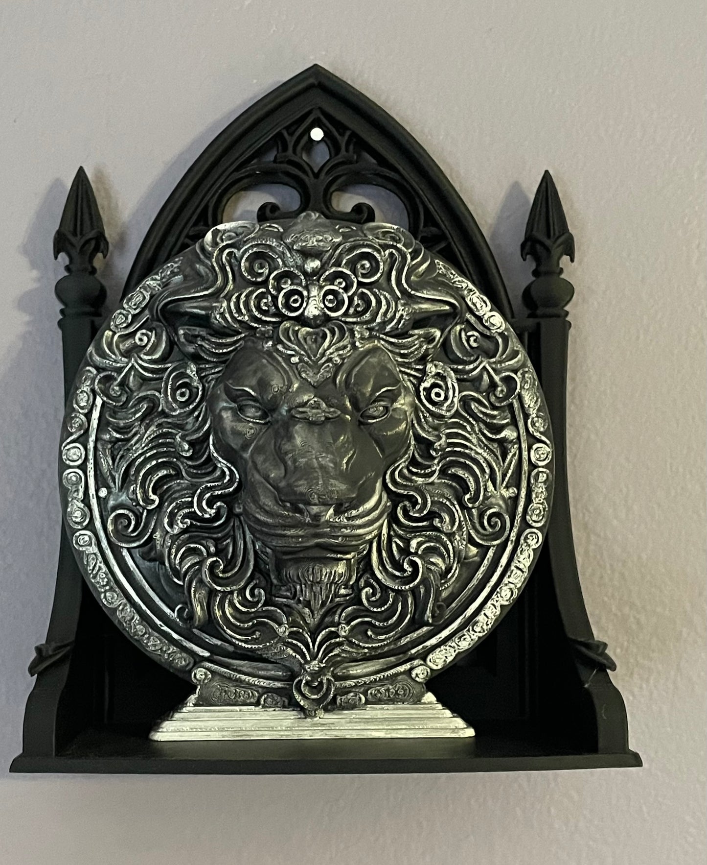 Gothic Zodiac Sign Statue: Black & Silver Astrology Home Decor