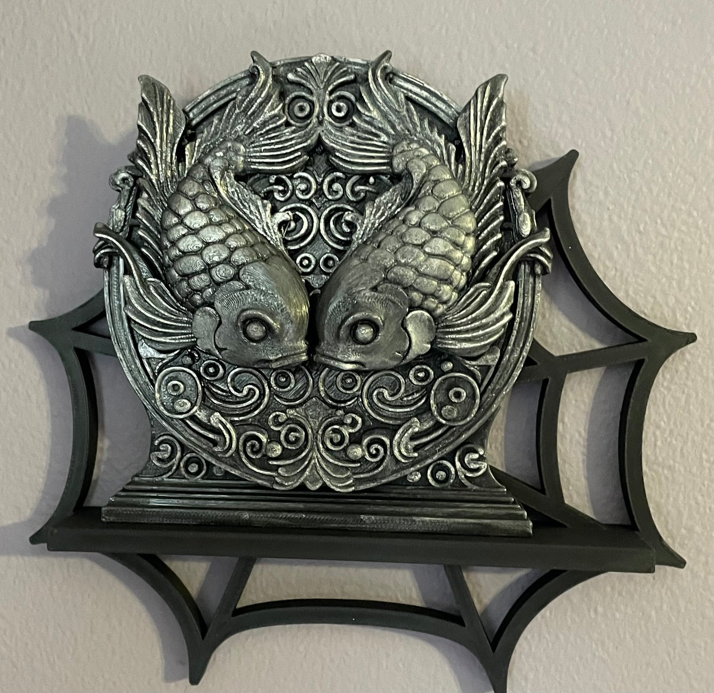Gothic Zodiac Sign Statue: Black & Silver Astrology Home Decor