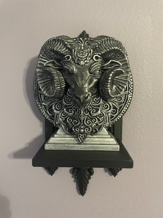 Gothic Zodiac Sign Statue: Black & Silver Astrology Home Decor